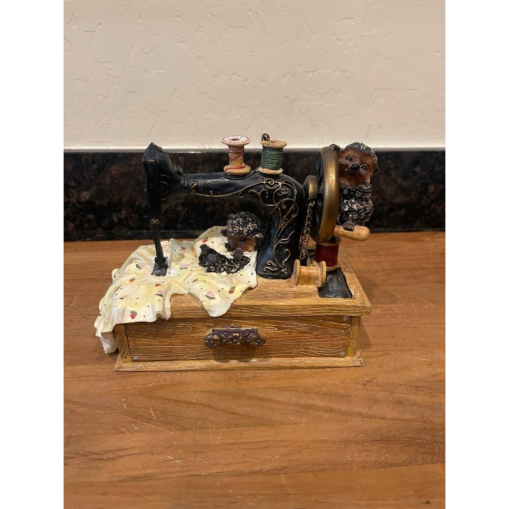 Innovation Hedgehog Sewing Machine Figurine